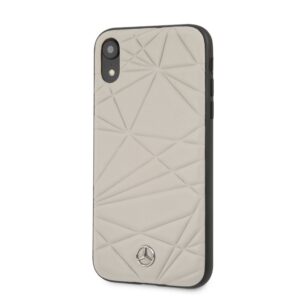 Back panel cover Mercedes-Benz Apple iPhone XR Twister Genuine Leather Hard Case Grey