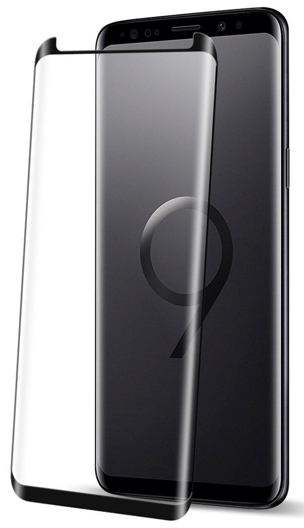Protective glass Evelatus Samsung Galaxy S9 Plus 3D Full Glue Curved Aluminosilicate Glass 9H (0.26mm) + Camera Protector
