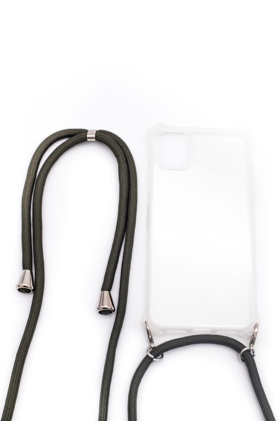 Back panel cover Evelatus Samsung A10s Case with rope Stripes Green Transparent