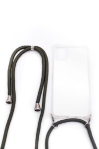 Nugarėlės dėklai Evelatus Samsung A40s Case with rope Green Transparent