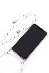 Nugarėlės dėklai Evelatus Samsung A50s Case with rope White Stripes Transparent