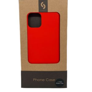 Back panel cover Connect Apple iPhone 11 Pro Soft case with bottom Red