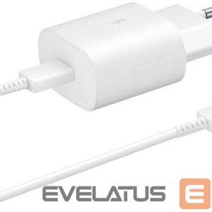 Adaptrid Samsung  Travel Quick charger Type-C to Type-C 25W, 1M, TA800N White