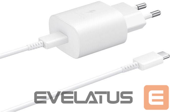 Adaptrid Samsung Travel Quick charger Type-C to Type-C 25W, 1M, TA800N White