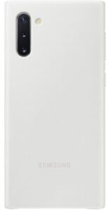 Nugarėlės dėklai Samsung  Note 10 Leather cover case White