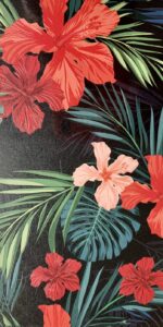 Aizsargplēve Evelatus Universal Red Flowers Along With Ferns Colorful Film for Cutter