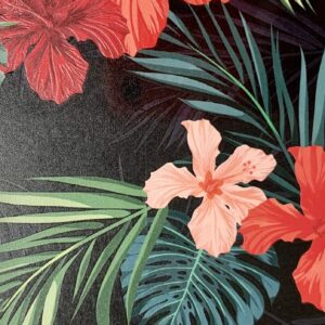 Kaitsekile Evelatus Universal Red Flowers Along With Ferns Colorful Film for Cutter