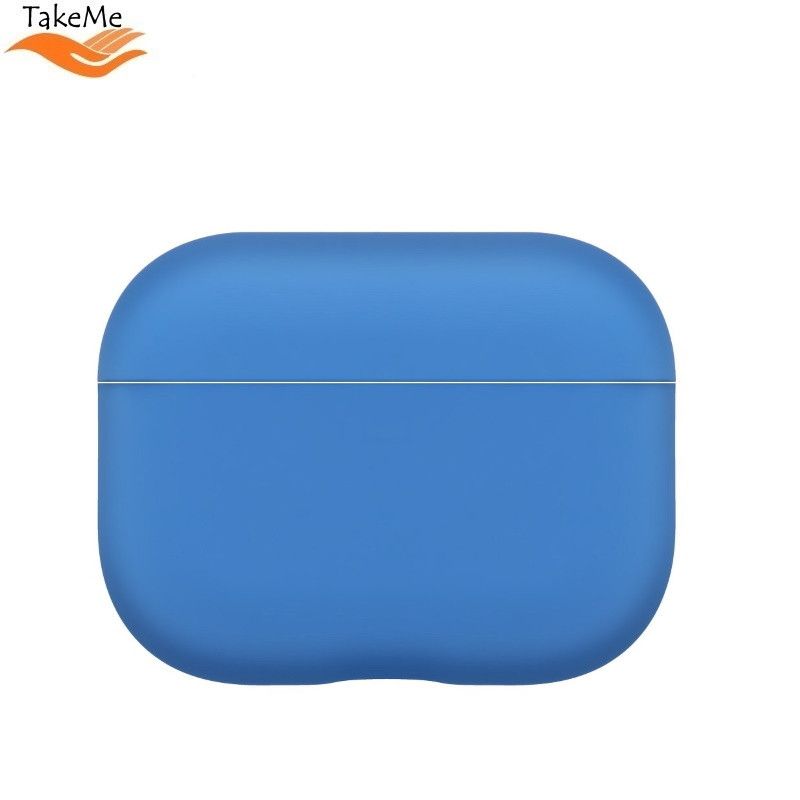 Headphone case TakeMe Apple Ultra-thin Soft Silicone Protective case for AirPods Pro Blue