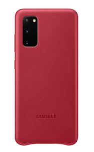Back panel cover Samsung - Galaxy S20 Leather Cover case Red