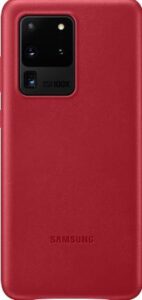 Back panel cover Samsung  Galaxy S20 Ultra Leather Cover Red