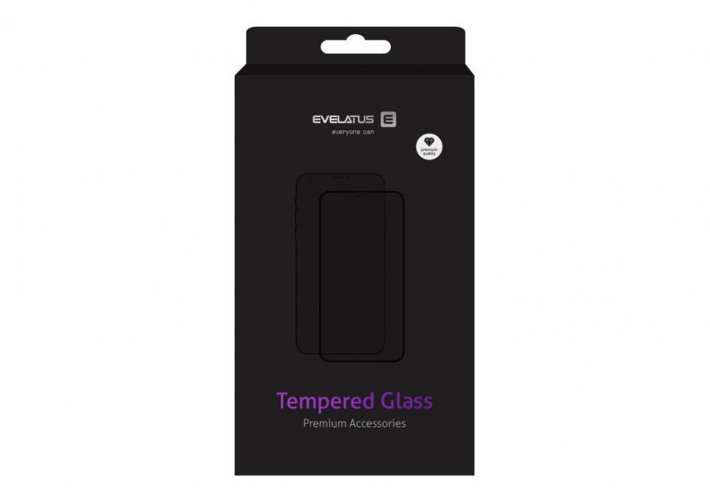 Protective glass Evelatus Samsung Galaxy S20 Ultra 2.5D Full Cover Japan Glue Glass Anti-Static