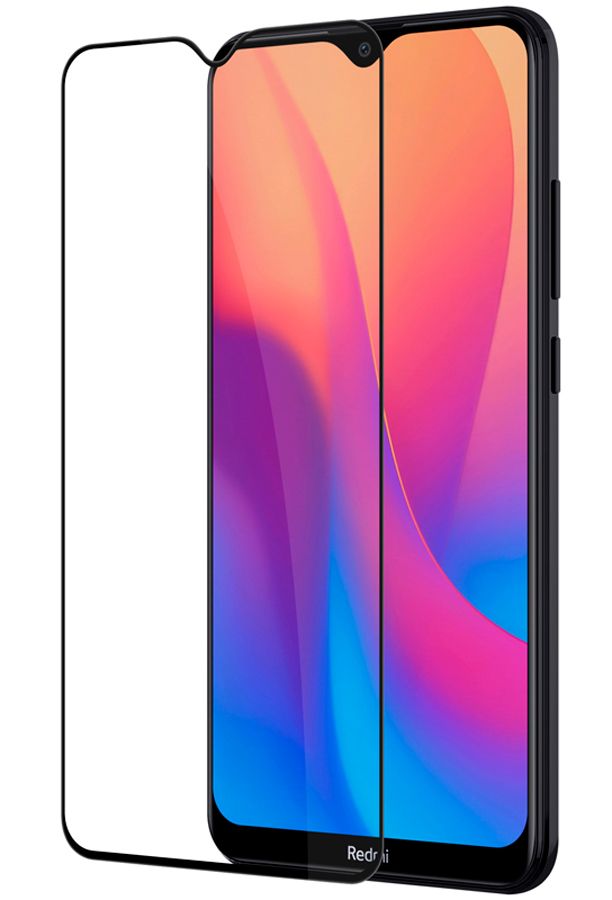 Aizsargstikls iLike Xiaomi Redmi 8a 2.5D Black Frame Full Glue