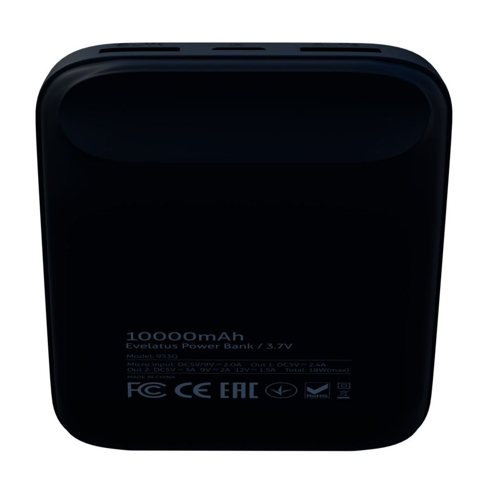 Ārējais akumulators Evelatus - Power Bank EPB07 10000 mAh Black