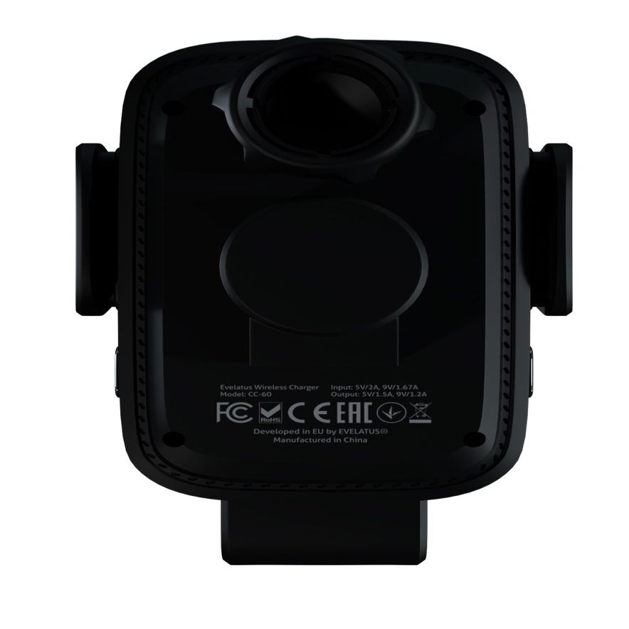 Auto turētājs Evelatus - Car Holder Wireless Charger WCH03 15W Black
