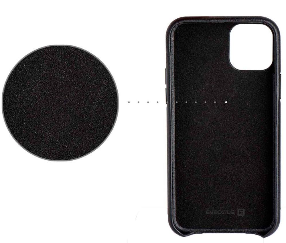 Aizmugurējais vāciņš Evelatus Apple iPhone 11 Pro Leather Case Black