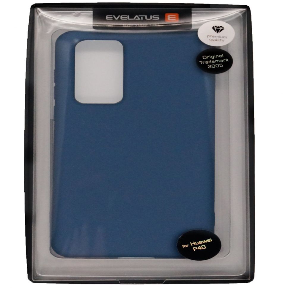 Aizmugurējais vāciņš Evelatus Huawei P40 Soft Touch Silicone Blue