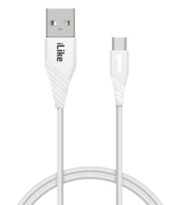 Kabelis iLike - iLike Charging Cable for Type-C ICT01 White