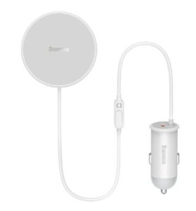 Auto turētājs Baseus  Wireless car charger with MagSafe 15W holder for air vent + USB Type C 25W White