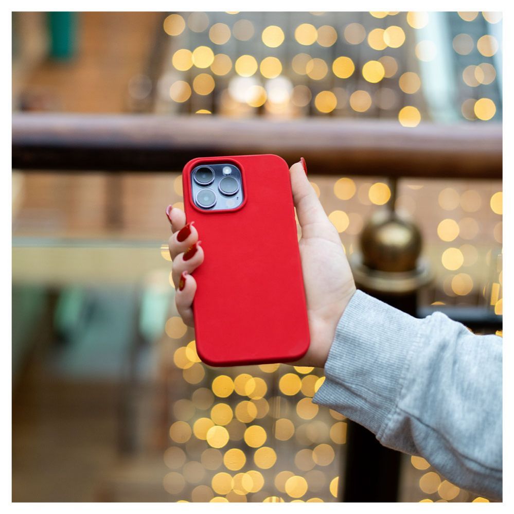 Tagakaaned Evelatus Apple iPhone 14 Pro Max Premium Magsafe Soft Touch Silicone Case Dark Red