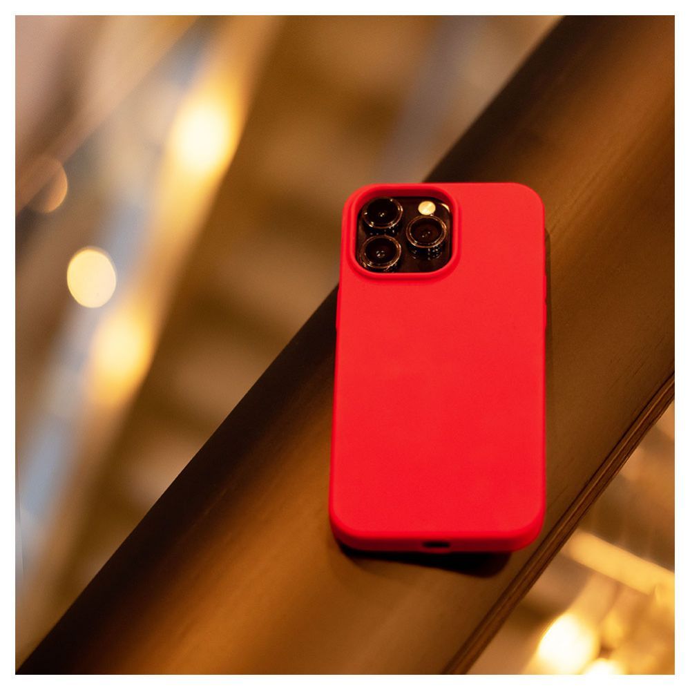 Tagakaaned Evelatus Apple iPhone 14 Pro Max Premium Magsafe Soft Touch Silicone Case Dark Red