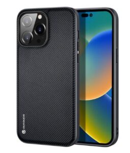Aizmugurējais vāciņš Dux Ducis Apple iPhone 14 Pro Fino case cover nylon-covered Black