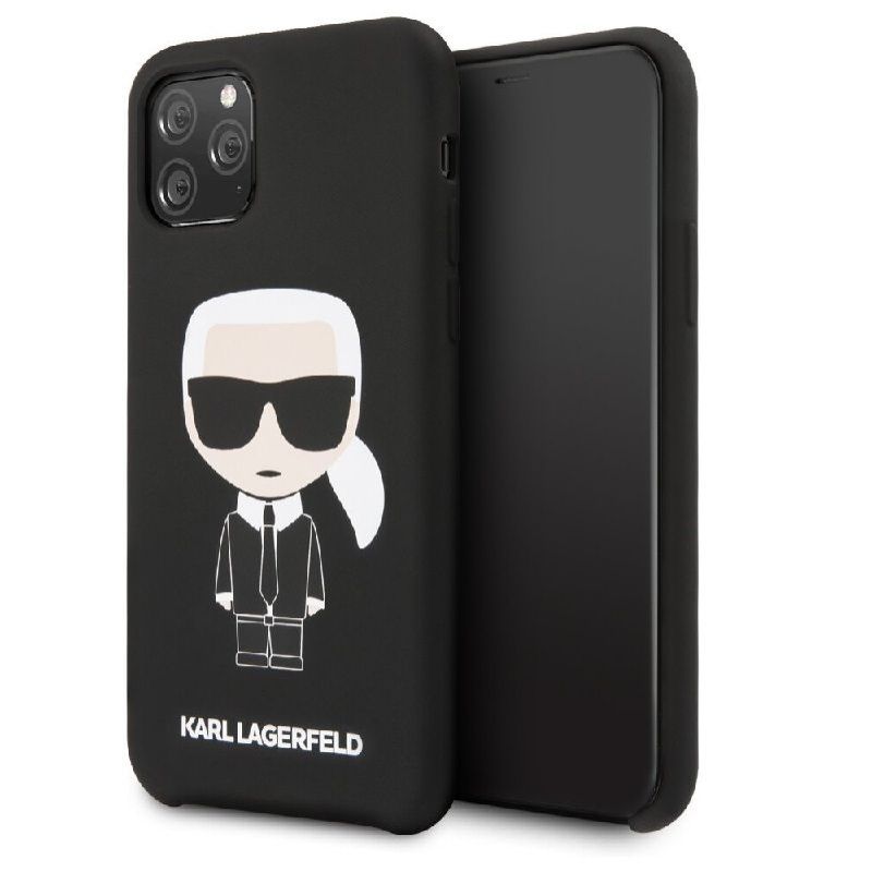 Back panel cover Karl Lagerfeld Apple iPhone 11 Pro Iconic Silicone Cover Black