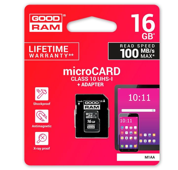 Mälukaardid Goodram MicroSDHC 16GB Class 10 UHS-I