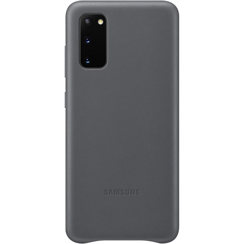Back panel cover Samsung Galaxy S20 Leather Cover case Gray