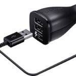 Auto lādētāji Samsung  Car Fast Charger 2x MicroUSB 2A Black