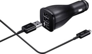 Automobiliniai įkrovikliai Samsung  Car Fast Charger 2x MicroUSB 2A Black