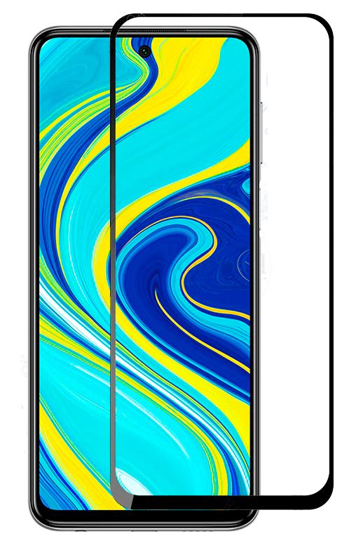 Aizsargstikls iLike Xiaomi Redmi Note 9 2.5D / Redmi 9T / Poco M3 Black Frame Full Glue