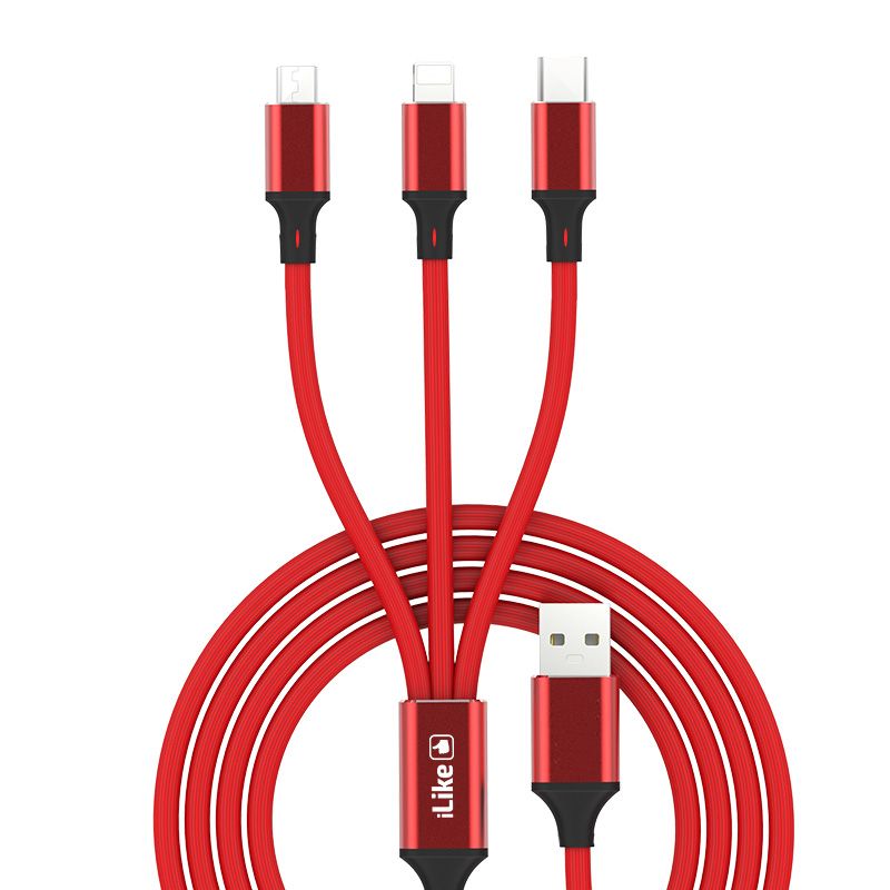 Kaabel iLike Charging Cable 3 in 1 CCI02 Red
