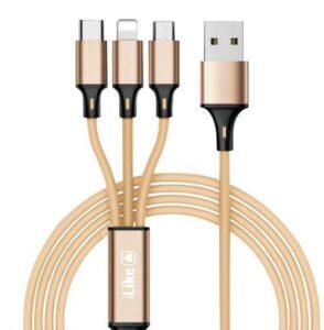 Kaabel iLike  Charging Cable 3 in 1 CCI02 Gold