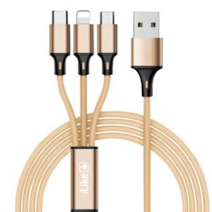 Kaabel iLike  Charging Cable 3 in 1 CCI02 Gold
