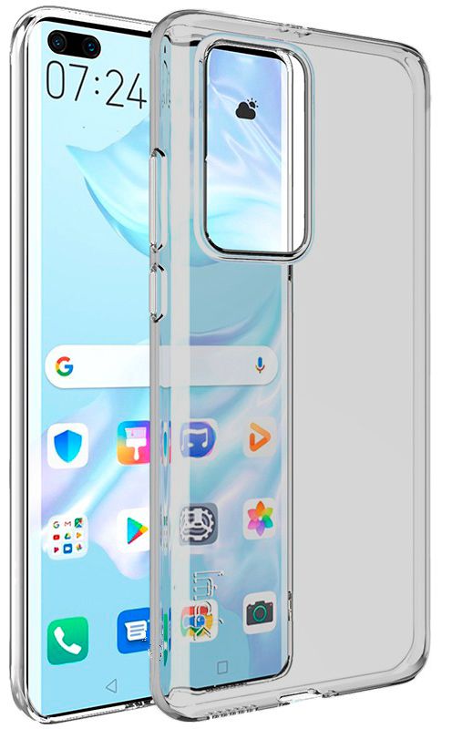 Back panel cover Evelatus Huawei P40 Pro Clear Silicone Case 1.5mm TPU Transparent