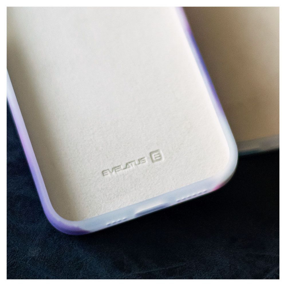 Back panel cover Evelatus Apple iPhone 13 Pro Premium Silicone case Customized Print Purple