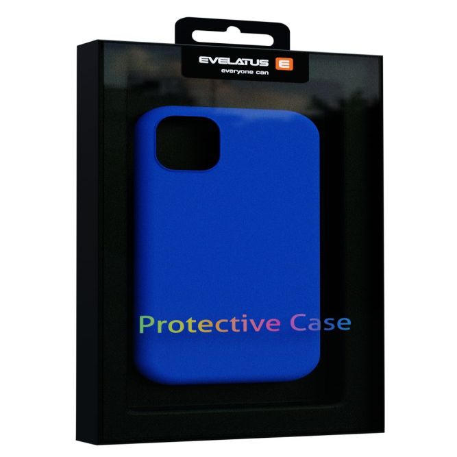 Back panel cover Evelatus Apple iPhone 12/12 Pro Premium Soft Touch Silicone Case Blue