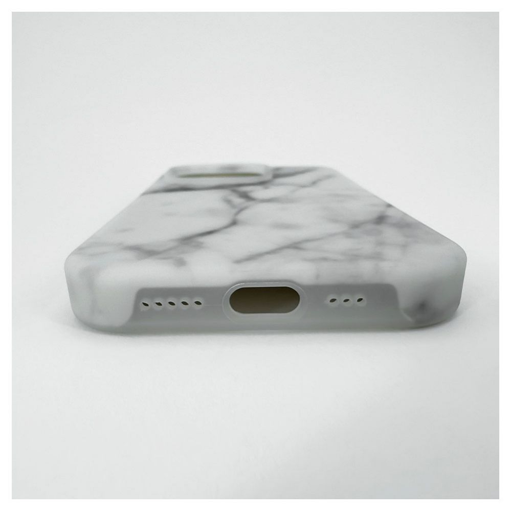 Back panel cover Evelatus Apple iPhone 14 Pro Premium Silicone case Customized Print Marble White