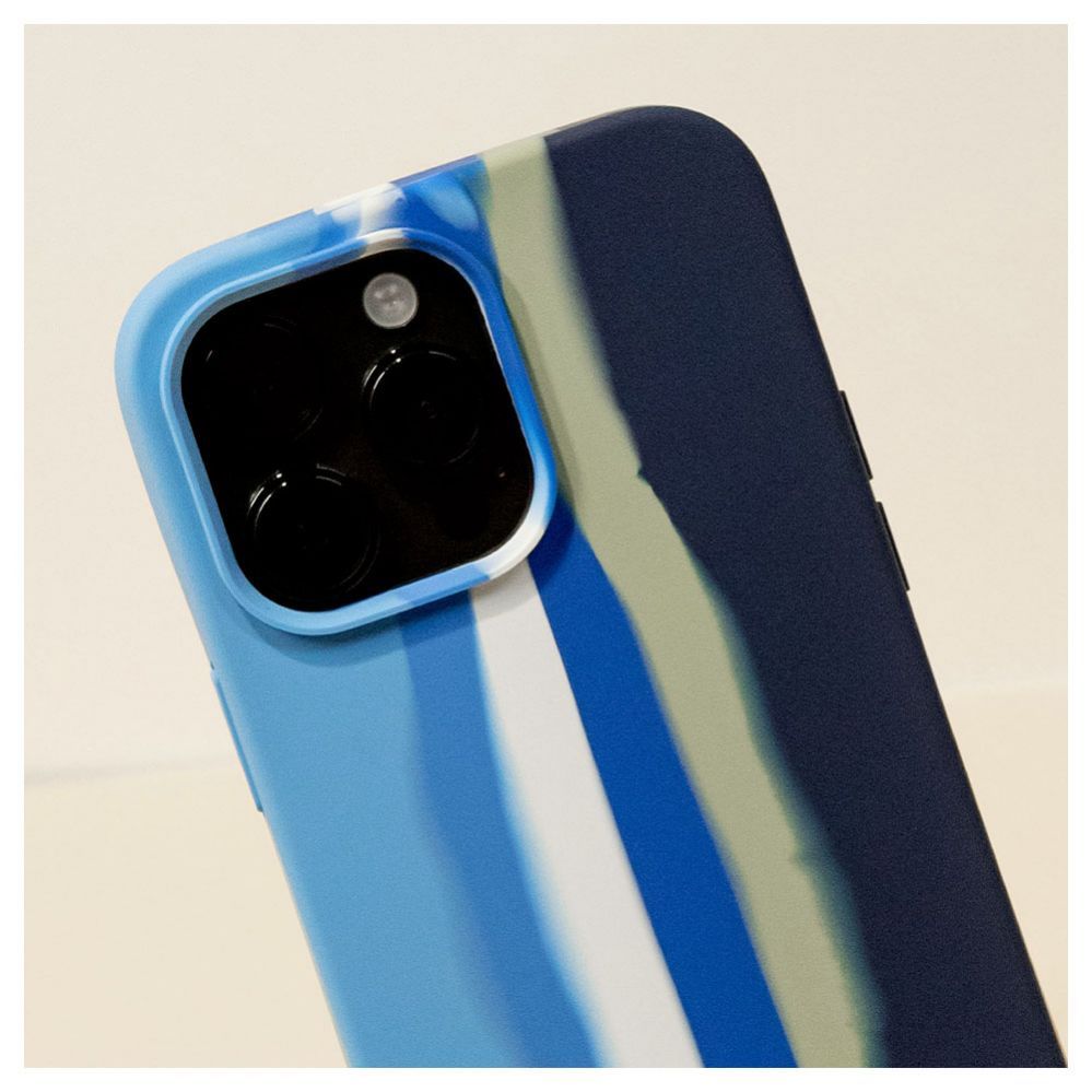 Back panel cover Evelatus Apple iPhone 13 Pro Max Silicone case Multi-Colored Blue