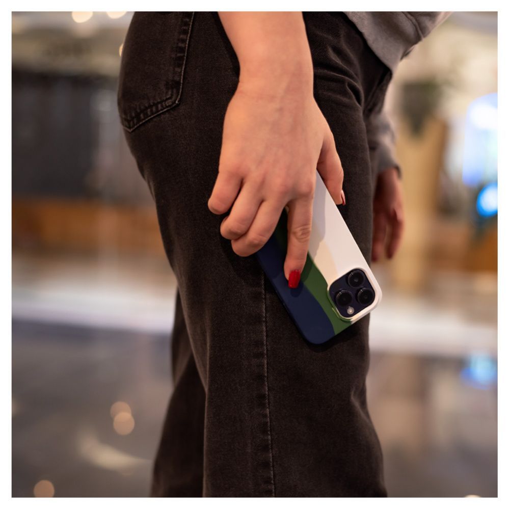 Back panel cover Evelatus Apple iPhone 14 Pro Max Silicone case Multi-Colored Green