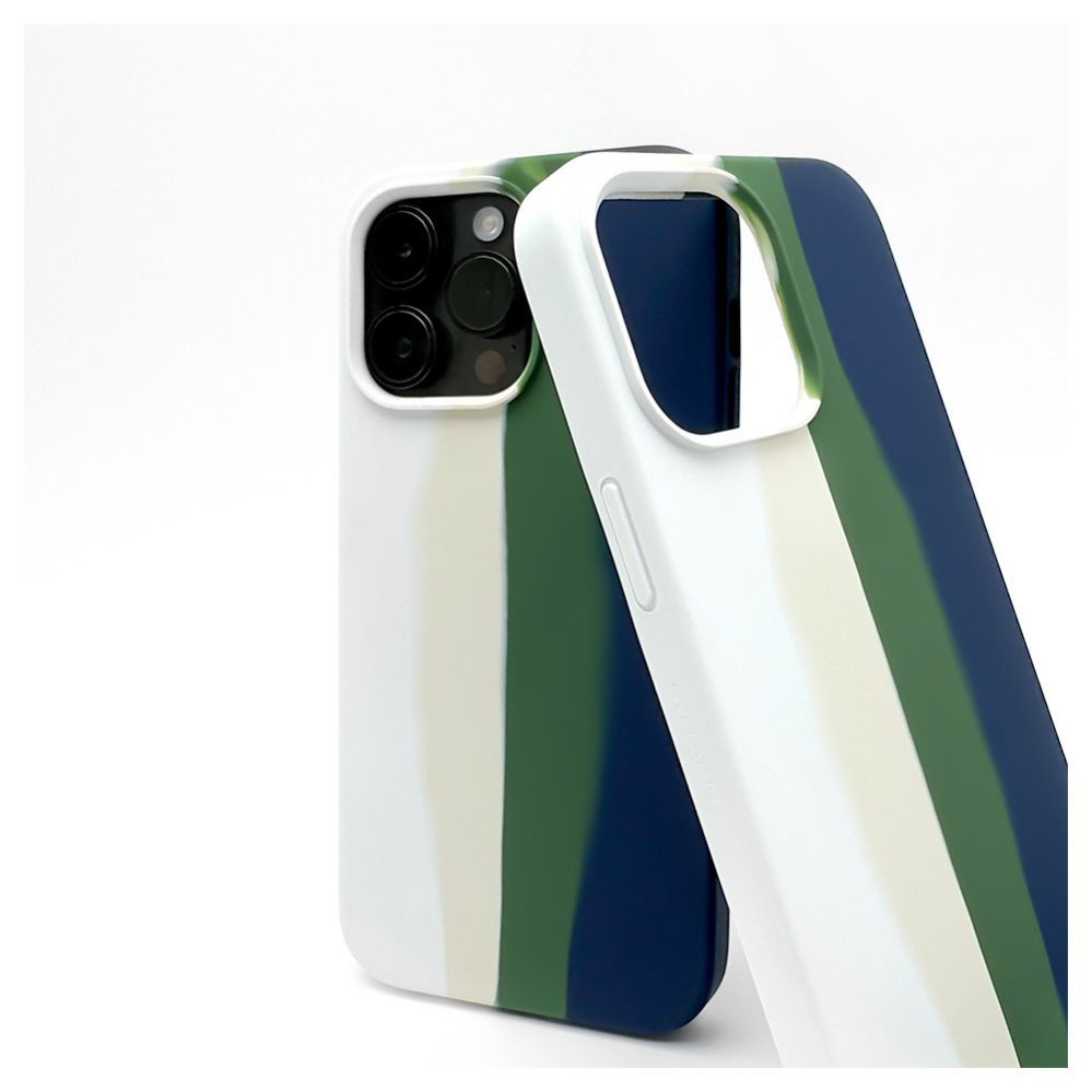 Back panel cover Evelatus Apple iPhone 14 Pro Max Silicone case Multi-Colored Green