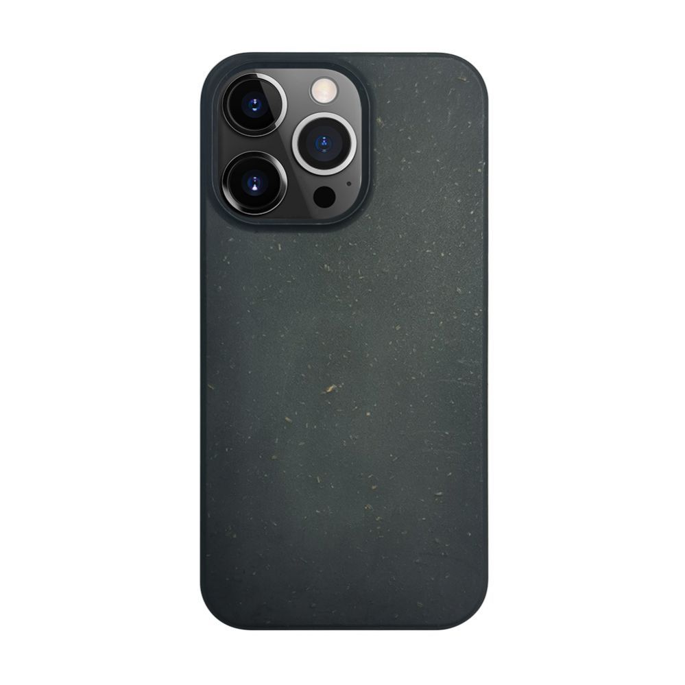 Back panel cover iLike Apple iPhone 13 Pro Max Silicone plastic case Eco Print Design Black