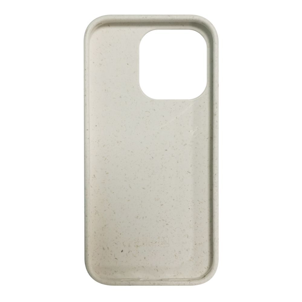 Back panel cover iLike Apple iPhone 14 Pro Silicone plastic case Eco Print Design White