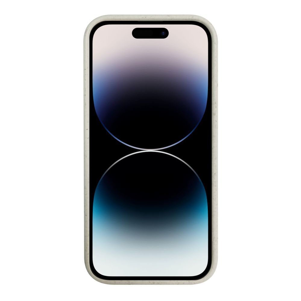 Back panel cover iLike Apple iPhone 14 Pro Silicone plastic case Eco Print Design White