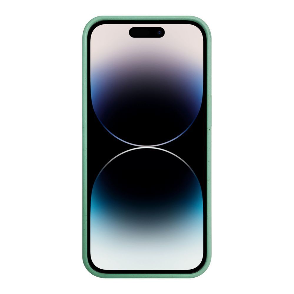 Back panel cover iLike Apple iPhone 14 Pro Max Silicone plastic case Eco Print Design Flower Green