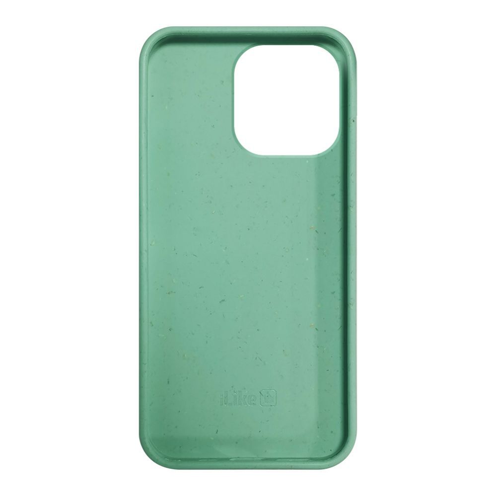 Back panel cover iLike Apple iPhone 14 Pro Max Silicone plastic case Eco Print Design Flower Green