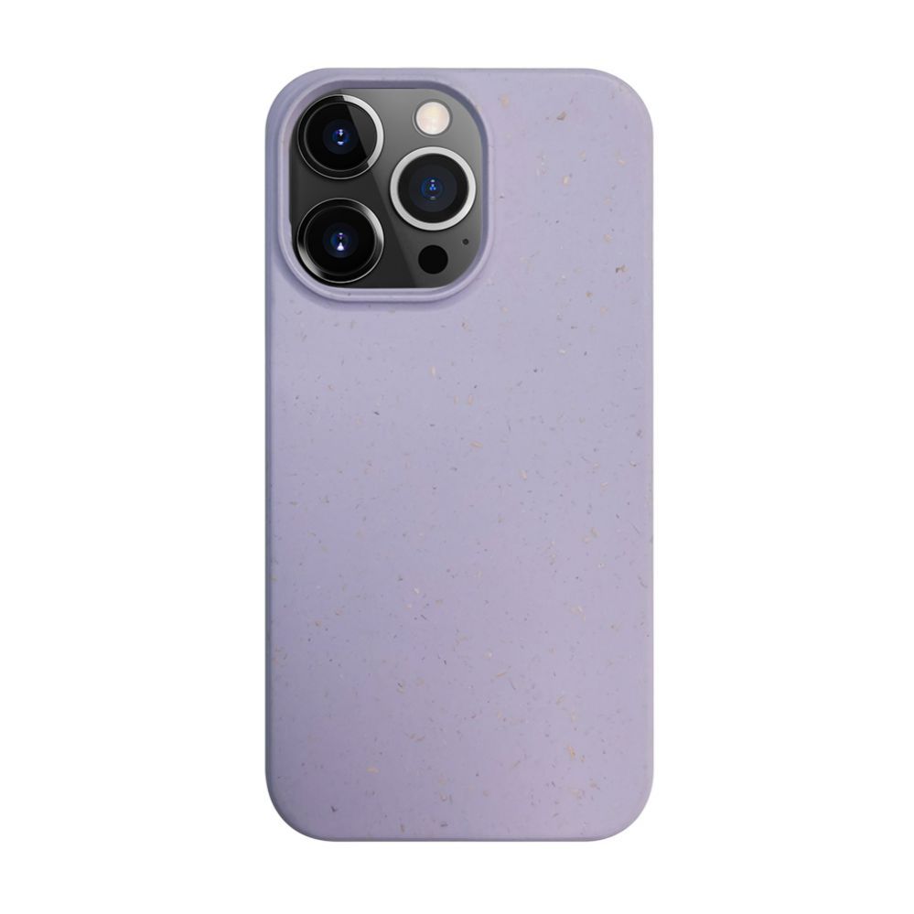 Back panel cover iLike Apple iPhone 14 Pro Max Silicone plastic case Eco Print Design Flower Purple