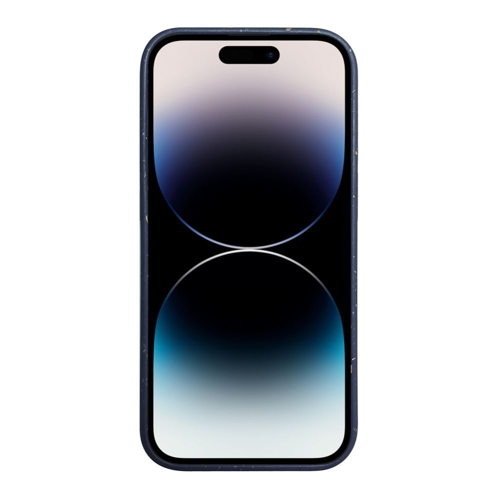 Back panel cover iLike Apple iPhone 14 Pro MaxSilicone plastic case Eco Print Design Blue