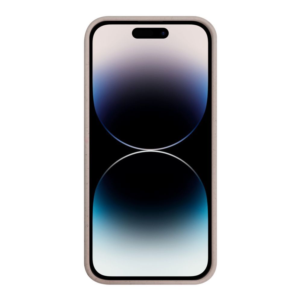 Back panel cover iLike Apple iPhone 14 Pro Max Silicone plastic case Eco Print Design Beige