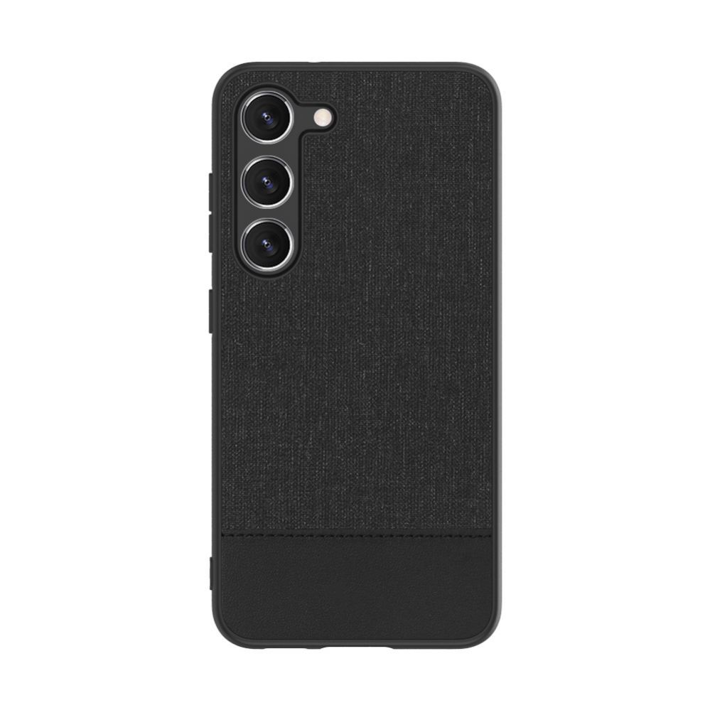 Back panel cover iLike Samsung Galaxy S23 Plastic Leather Back Cover Black